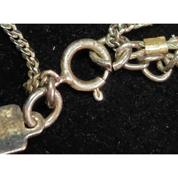 Rare Sterling Silver Anna Sheffield Double Heart Necklace - Picture 5 of 7